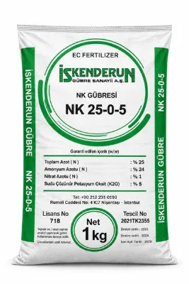 İSKENDERUN GÜBRE Tamamen Suda Çözünen Çim Gübresi 25-0-5 Kristal 1 kg
