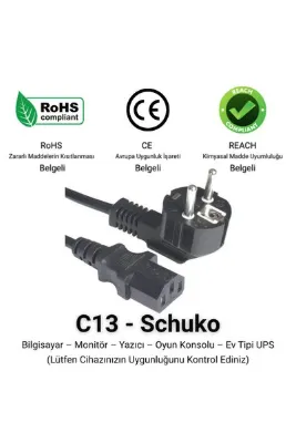 powernight C13 - Schuko Güç Kablosu 3X1,5mm 5 Metre