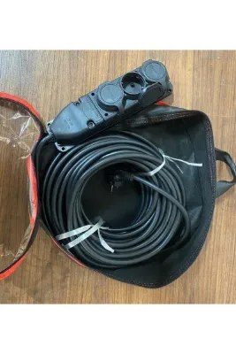 KL HOME 10 METRE- ÇANTALI MODEL - 3 LÜ PRİZ 3X2.5MM ELEKTRİK SEYYAR UZATMA ARA KABLO KAUÇUK PRİZ