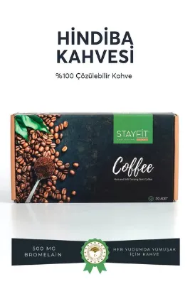 STAYFİT 30 Günlük Hindiba Kahve - 500 Mg Bromelain 2400 Gdu - L-carnitine Takviyeli
