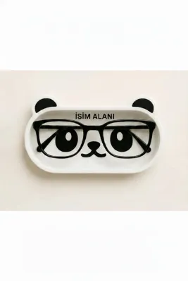 KİŞİYE ÖZEL Sevimli Panda Gözlük Standı- Masaüstü Gözlük Standı - Mücevher Takı Standı - 17 CM