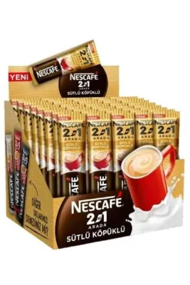 Nescafe 2'si 1 Arada Sütlü Köpüklü Kahve 10gr 48'li Paket
