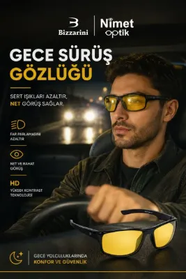 Bizzarini 601 Antifar Gece Sürüş Gözlüğü