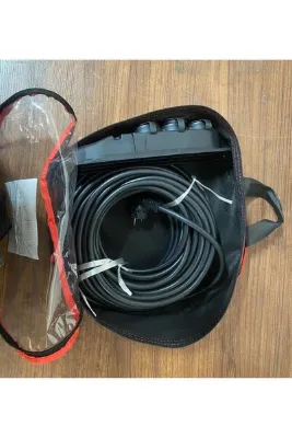 KL HOME 20 Metre- Çantalı Model - 3 Lü Priz 3x2.5mm Elektrik Seyyar Uzatma Ara Kablo Kauçuk Priz