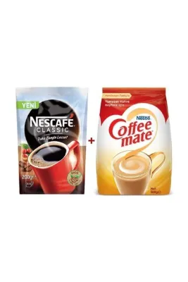 Nescafe Classic Hazır Kahve 200 gr + Nestle Coffe Mate 500 gr