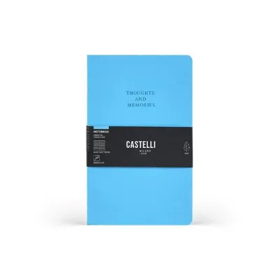 Castelli Milano Notebook Mid Ruled Esse Ocean 13 X 21 Cm