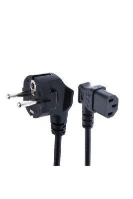aogo 1.8 Metre L Uçlu Power Güç Kablosu C13 Iec Enerji Kablosu 1.8m 90 Derece Sol Açılı Elektrik Kablosu