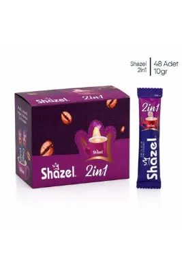 Shazel 2 in 1 Kahve 48'li Kutu | Kahve Süt | Hazır Çözünebilir kahve