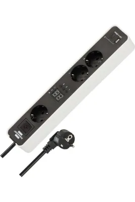 Brennenstuhl Ecolor Serisi 3 Soketli 1 Adet Type-C + 1 Adet USB Girişli 1.5 Metre Kablolu Zaman Ayar