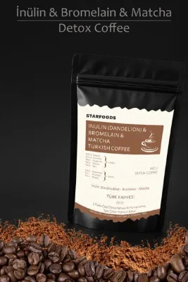 STARFOODS Inülin Ve Bromelain Coffee 100 Gr. | Türk Kahvesi | Filtre Kahve | No: 1 Detox Coffee