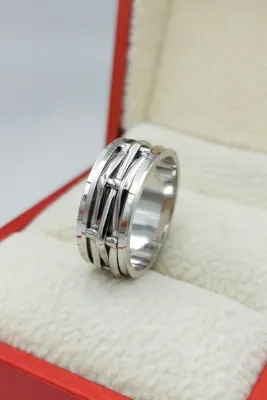 Silver Self Gümüş Alyans Üçlü Sepet Beyaz