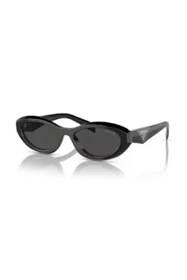 Prada PR 26ZS 16K08Z 55 Kadın Oval Siyah Kemik Güneş Gözlüğü