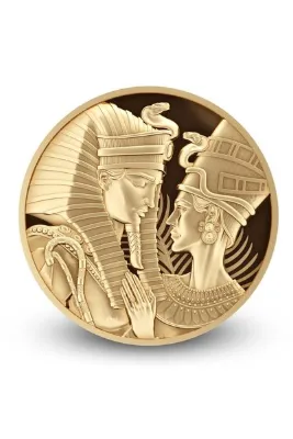 aga kulche Amenhotep Nefertiti 1/10 Ons Altın Madalyon