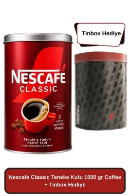 Nescafe Classic Teneke Kutu 1000 GR Kahve + Tinbox Hediye