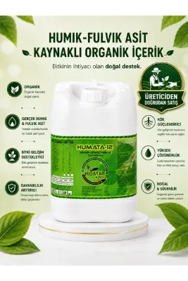 SERRAVİT Humata 12 Humik Fulvik Asit Leonardit Menşeli Organik Sıvı Gübre 20 Litre