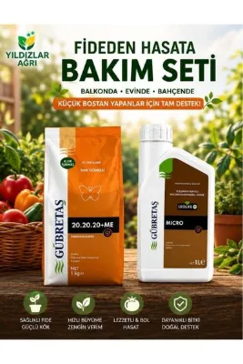 GÜBRETAŞ Fideden Hasata Besleme & Gelişim Seti (20.20.20+ME + Leolife-M Micro)