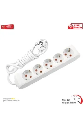 VİKO Multi-let Beşli 5 Li Grup Priz 3 Metre Topraklı Çocuk Korumalı