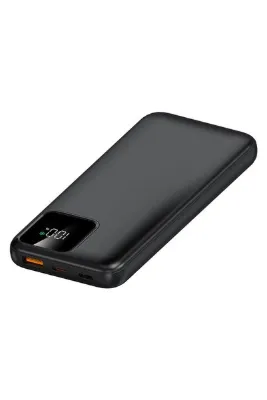S-LINK IP-G16L 10000mAh Süper Hızlı 22,5W Şarj Type-C ve Lightning Kablolu Siyah Powerbank