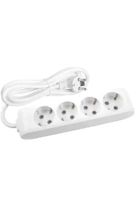 Viko Multi Let (4'Lü) Dörtlü Priz Topraklı Çocuk Korumalı Kablolu 3 (Üç) Metre