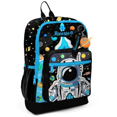 Minosso Astronot Desenli Okul Çantası 1005