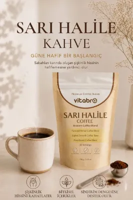 Vitabro Sarı Halile Kahvesi 150 g 30 Günlük Şekersiz Hafif İçimli Bitkisel Kahve