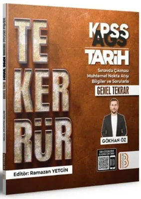 2026 KPSS AGS TEKERRÜR Tarih Genel Tekrar Benim Hocam Yayınları