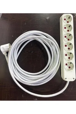 Forest 7 METRE KABLOLU TOPLRAKLI 6LI GRUP PRİZ