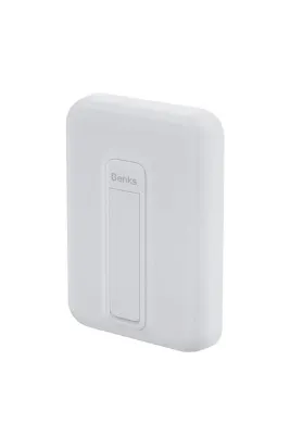 Benks Magsafe Powerbank Benks MP09 Magnetik Standlı İnce Tasarımlı Powerbank 6000mAh 5W Beyaz