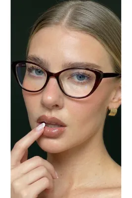 funeyes Diana Kahverengi Cat Eye Slim İnce Çerçeveli Hafif Mavi Işık Korumalı Gözlük | 50 Ekartman |