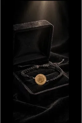 0.50 Gram Altınlı İpli Bileklik