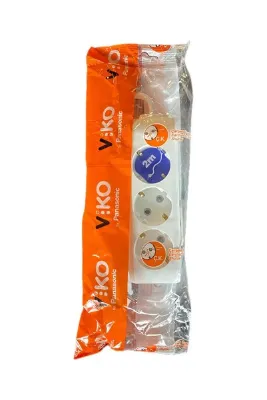Viko üçlü priz 2 metre (topraklı - çk korumalı)