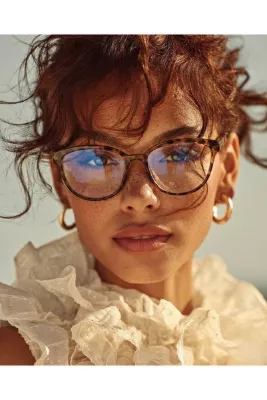 TomyHelf Cat Eye Leopar Mavi Işık Koruma Gözlük