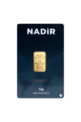 Nadir Gold 5 gr 24 Ayar 999.9 Milyem NadirGold Gram Altın