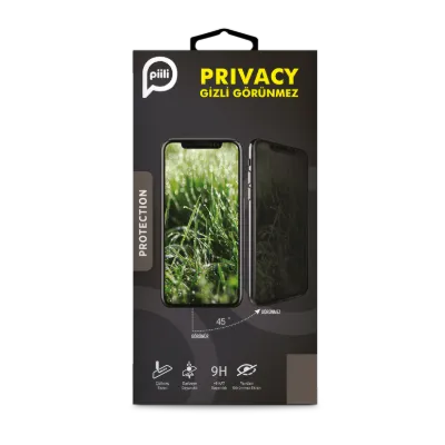Piili iPhone 15 Plus Privacy Ekran Koruyucu