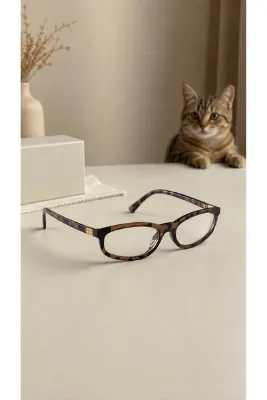 LOOKUP MİRAZ.S - MAVİ IŞIK KORUMALI KADIN GÖZLÜK CAT EYE LEOPAR DESEN OPTİK UYUMLU ÇERÇEVE