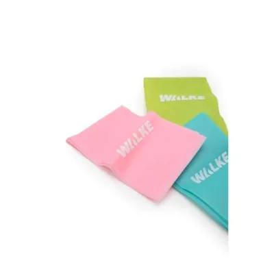 Walke 3 'Lü Pilates Bandı Plates Egzersiz Direnç Lastiği Seti (Uç Kısmı Açık)
