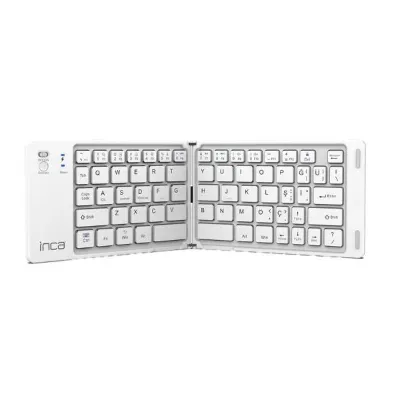 Inca IBK-580BT Bluetooth Şarj Edilebilir Sessiz Smart Beyaz Klavye
