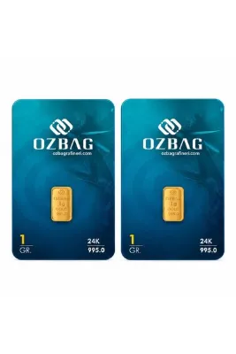 Özbağ AgaKulche 24 Ayar 2 Adet 1 Gram 995 Külçe Altın