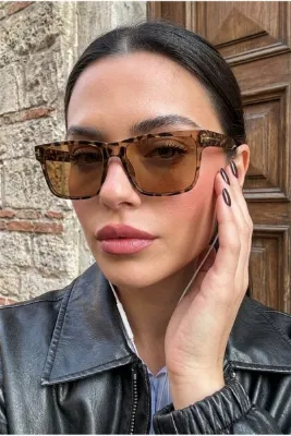 Eyesofia Ocar Tortoise Lüx Unisex Leopar Ultra Hafif Uv400 Filtreli Güneş Gözlüğü
