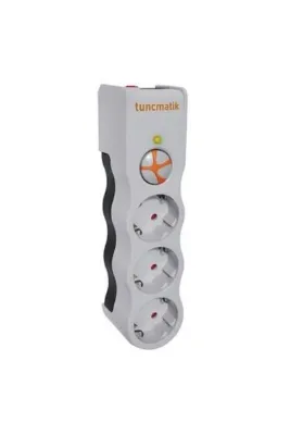TUNCMATİK 1.5 METRE KABLOLU POWER 3-SURGE PROTEC.PLUG-1050 JOULWHITE