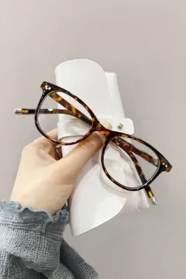 REN EYEWEAR LENA İNCE CAT EYE LEOPAR ÇERÇEVE Popüler Mavi Işık Korumalı Blue Block Şeffaf Ekran gözlüğü