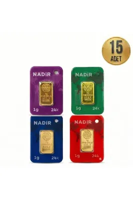 Nadir Gold 1 Gram Külçe Altın (15 adet) 995 Saflık Sertifikalı