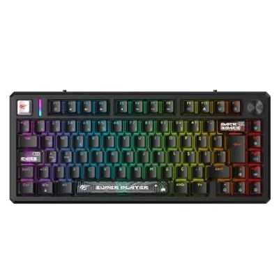 Havit Gamenote KB916L Pro-TUR RGB Manyetik Mekanik Oyuncu Klavyesi - Siyah