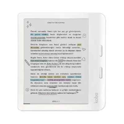 Kobo Libra Colour E-Kitap Okuyucu Beyaz