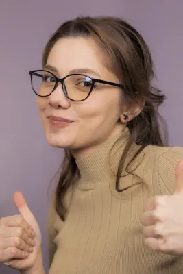 LUNOX Lagertha Cateye Siyah Mavi Işık Koruyucu Ekran Gözlüğü