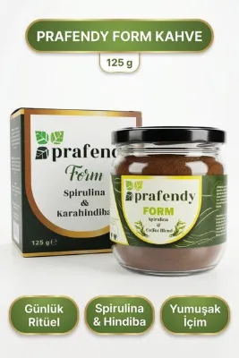 prafendy Hindiba ve Spirulina Detox Form Kahve | Tokluk Hissi | Sindirim Desteği | (60 Kullanım) 125g