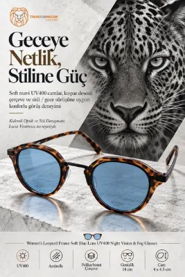Transformacion Kadın Leopar Kemik Çerçeveli Gece Görüş ve Sis Gözlüğü Anti Glare Sürüş Gözlüğü Kar Yağmur Koruyucu UV400 723819