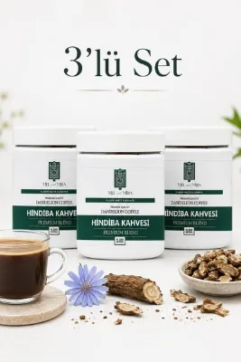 Mel and Mira 3'Lü Set Premium Saf Hindiba Detox Kahvesi 200g, 40 Günlük Kullanım, Chicory Detox Coffee 40 Days Usage