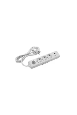 VİKO MULTİ-LET ÜÇLÜ USB'Lİ PRİZ ANAH TOP KABL Ç.K. 2 MT