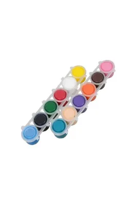everart 12 RENK X 25 ML GUAJ BOYA SU BAZLI KOLAY YIKANABİLİR 3 YAŞ VE ÜZERİ İÇİN UYGUN